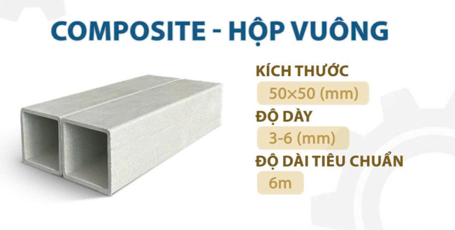 Hộp Nhựa Composite 50x50x3ly